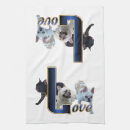 Bulldog-Liebe Handtuch