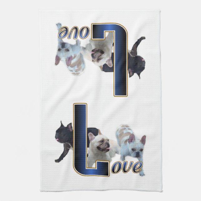 Bulldog-Liebe Handtuch (Vertikal)