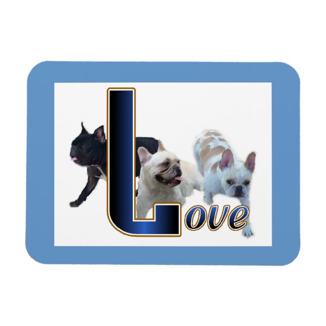 Bulldog-Liebe Magnet (Horizontal)
