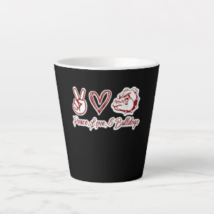 Bulldog Liebhaber   Bulldog Peace Liebe Bulldog Ei Milchtasse