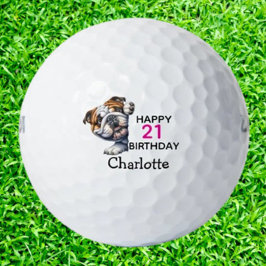 Bulldog-Liebhaber-Golfer Golfball