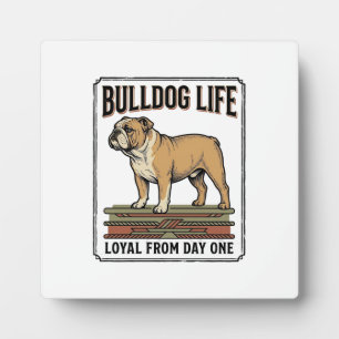 Bulldog-Liebhaber-Shirt Vintage gravierte Hundekun Fotoplatte