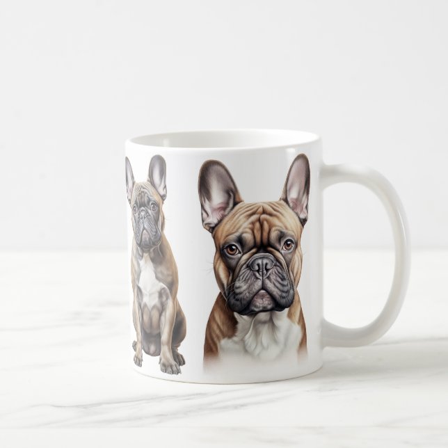 Bulldog liebt die Tasse (Rechts)