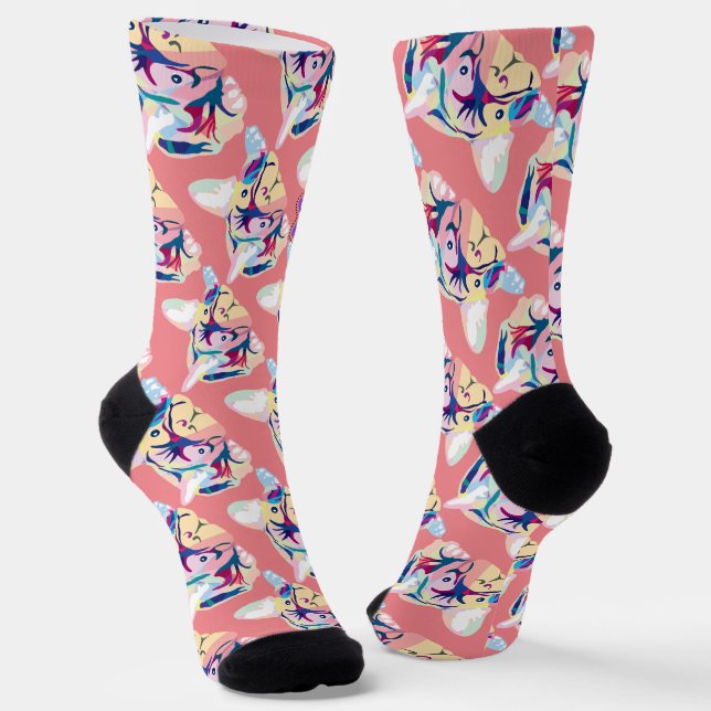 Bulldog-Lineargitter-Socken Socken (Gewinkelt)