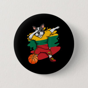 Bulldog Litauen Basketball Fan Jersey Spo Button