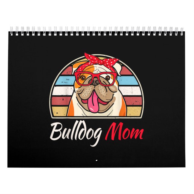 Bulldog-Lover-Geschenke Bulldog-Mama Vater Kalender (Titelbild)