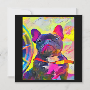 Bulldog-Malerei Bulldog-Lover-Geschenk Feiertagskarte