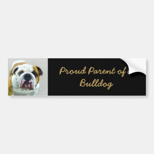 Bulldog-Malerei - Niedliche Original Hunde-Kunst Autoaufkleber