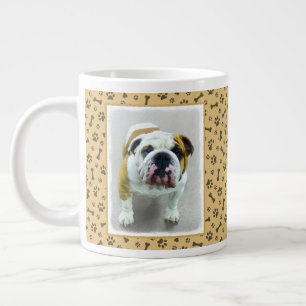Bulldog-Malerei - Niedliche Original Hunde-Kunst Jumbo-Tasse