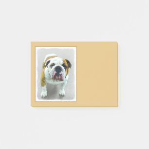Bulldog-Malerei - Niedliche Original Hunde-Kunst Post-it Klebezettel