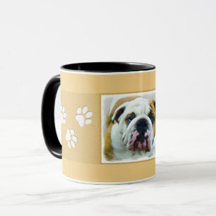 Bulldog-Malerei - Niedliche Original Hunde-Kunst Tasse