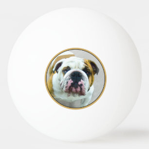 Bulldog-Malerei - Niedliche Original Hunde-Kunst Tischtennisball
