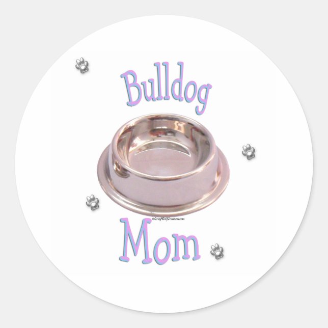 Bulldog-Mama - Aufkleber (Vorderseite)