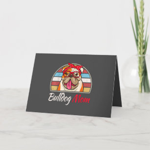 Bulldog Mama English Bulldog Lover Geschenke Fraue Feiertagskarte