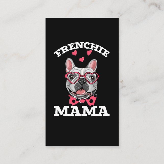 Bulldog Mama Funny Frenchie Mama Visitenkarte (Vorderseite)