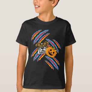 Bulldog Mama Halloween Pumpkin T-Shirt