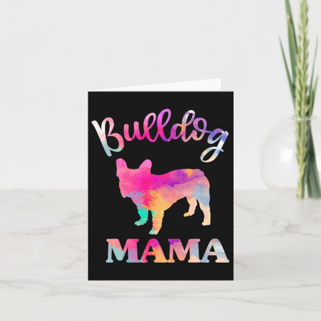 Bulldog Mama Karte (Vorderseite)