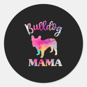 Bulldog Mama Runder Aufkleber