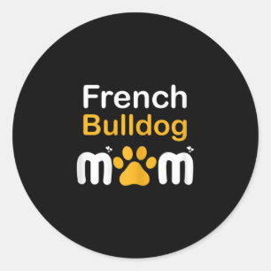 Bulldog-Mama Runder Aufkleber