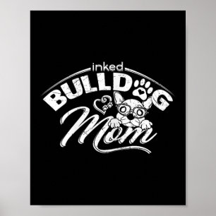Bulldog Mama Tattoos Alte Englische Bulldog Mama T Poster