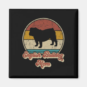 Bulldog Mama Women Hund Lover Gabe Bulldog Vintag Magnet