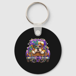 Bulldog Mardi Gras Lastwagen Nola Süße Kinder Jung Schlüsselanhänger