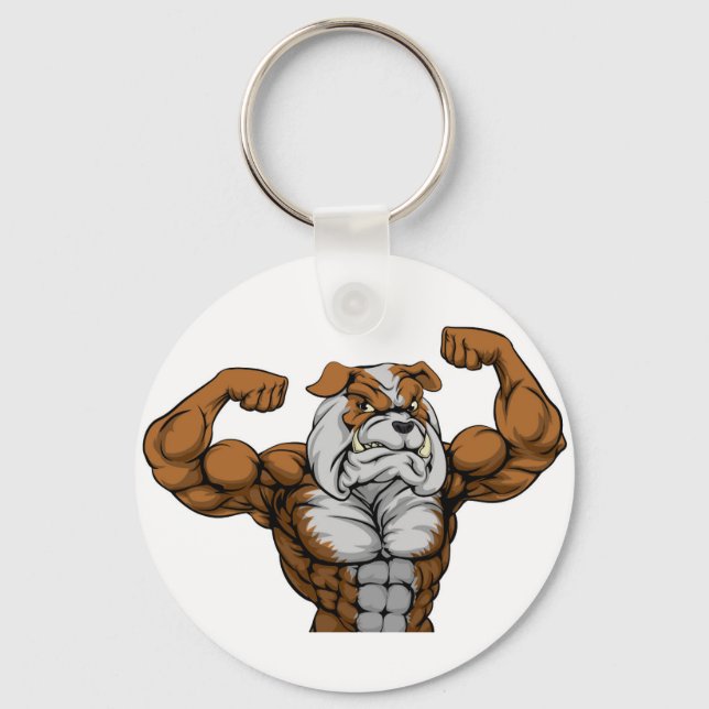 Bulldog Mascot Schlüsselanhänger (Vorderseite)