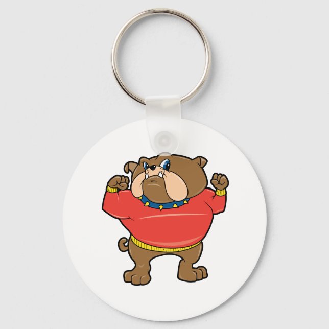 Bulldog Mascot Schlüsselanhänger (Vorderseite)