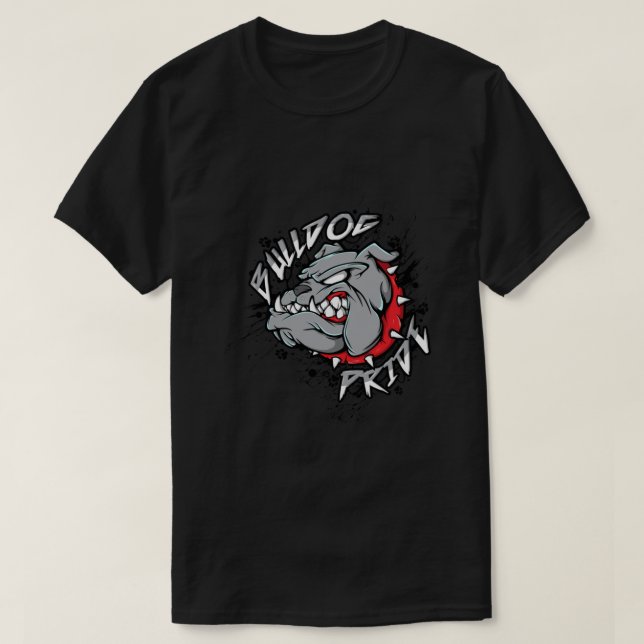 Bulldog Mascot Shirt English Bulldog Logo Prix an (Design vorne)
