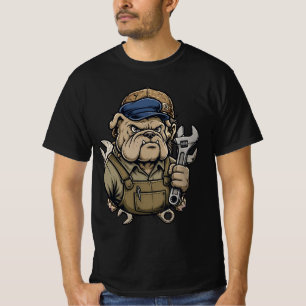 Bulldog Mechaniker - Zäher Garage Hund Schraubensc T-Shirt