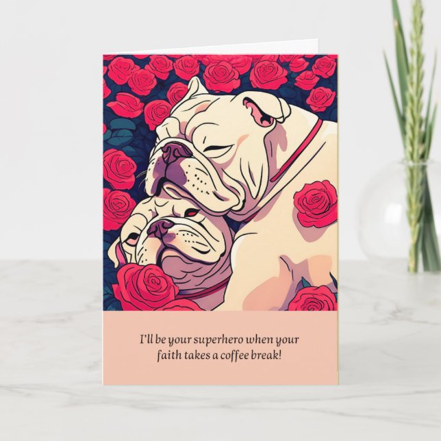 bulldog message happy birthday karte (Vorderseite)