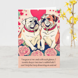 bulldog message happy birthday karte
