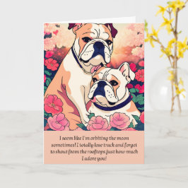 bulldog message happy birthday karte