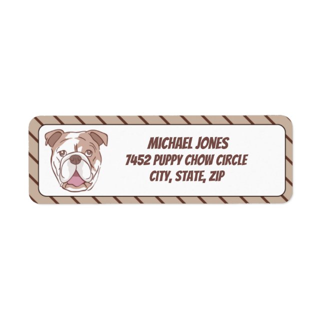 Bulldog mit braunen Diagonalstreifen (Vorne)