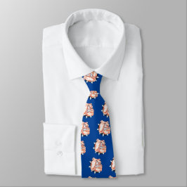 Bulldog mit Collar Neck Tie Krawatte
