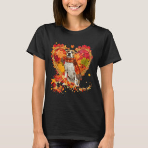 Bulldog mit Herbst-Blättern T-Shirt