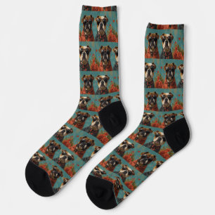 Bulldog mit Herz-Rose Valentinstag Socken