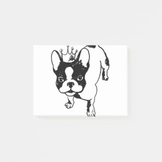 Bulldog mit Krone Post-it Klebezettel