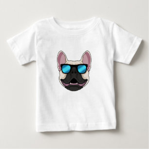 Bulldog mit Sonnenbrille Baby T-shirt