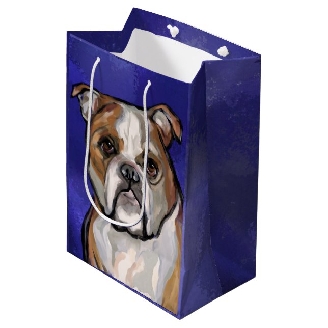 Bulldog Mittlere Geschenktüte (Vorderseite Schrägansicht)