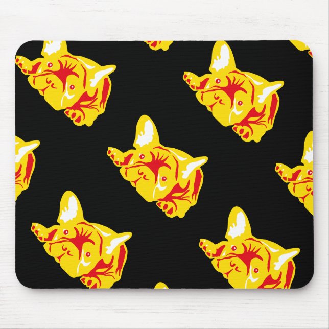 Bulldog-Muster Mousepad (Vorne)