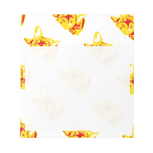 Bulldog-Muster Notizblock (Vorderseite)