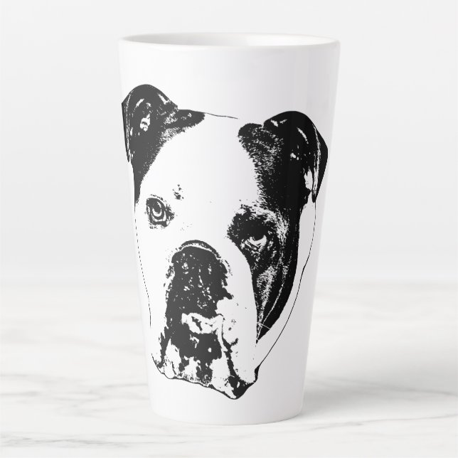 Bulldog Nah-up Holiday Tasse (Vorderseite)