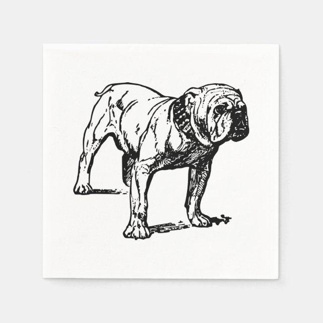 Bulldog Napkins Serviette (Vorderseite)