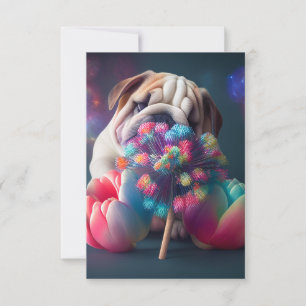 BULLDOG NOTE CARD DANKESKARTE