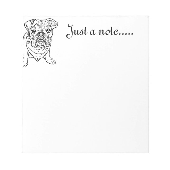 Bulldog-Notizblock Notizblock (Vorderseite)