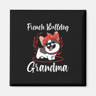 Bulldog Oma Downer Französischer Bulldog Magnet