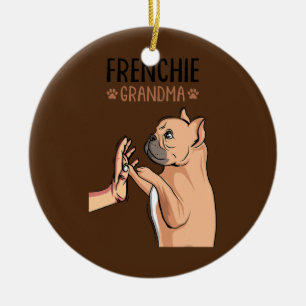 Bulldog Oma Frenchie Dog Owner Women Keramik Ornament