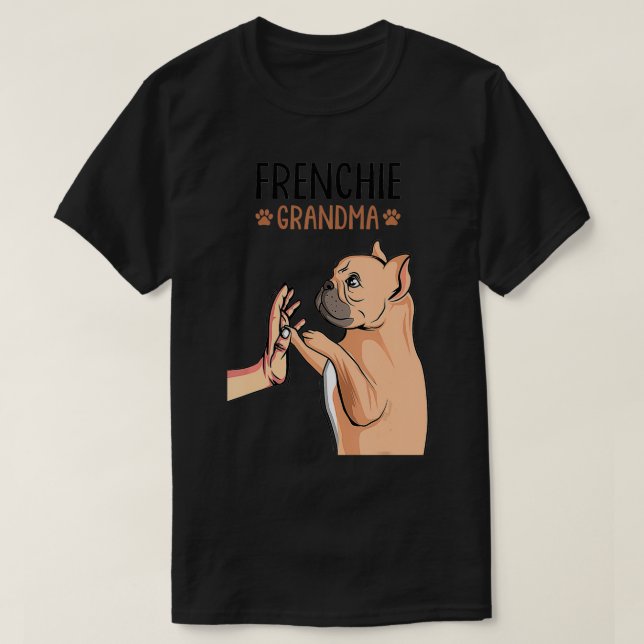 Bulldog Oma Frenchie Dog Owner Women T-Shirt (Design vorne)