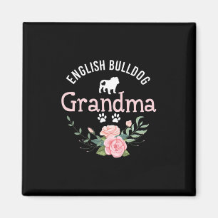 Bulldog Oma gibt Frauen Niedlichen Hund Lover Chri Magnet